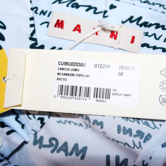 BNWT AW23 MARNI MEGAMARNI POPELINE SHIRT 50 - Picture 8 of 11